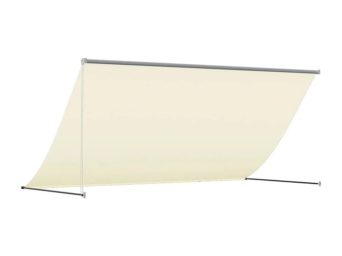 Markise Einziehbar Creme 300x150 cm Stoff und Stahl
