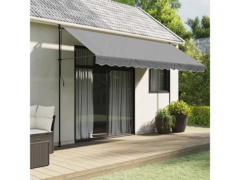 Markisenvolant Anthrazit Gestreift 4 m