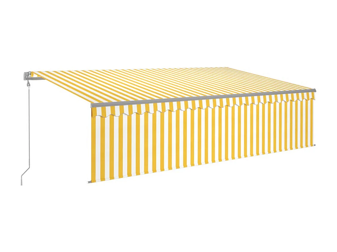 Tenda Retrattile Automatica con Parasole 5x3m Gialla Bianca