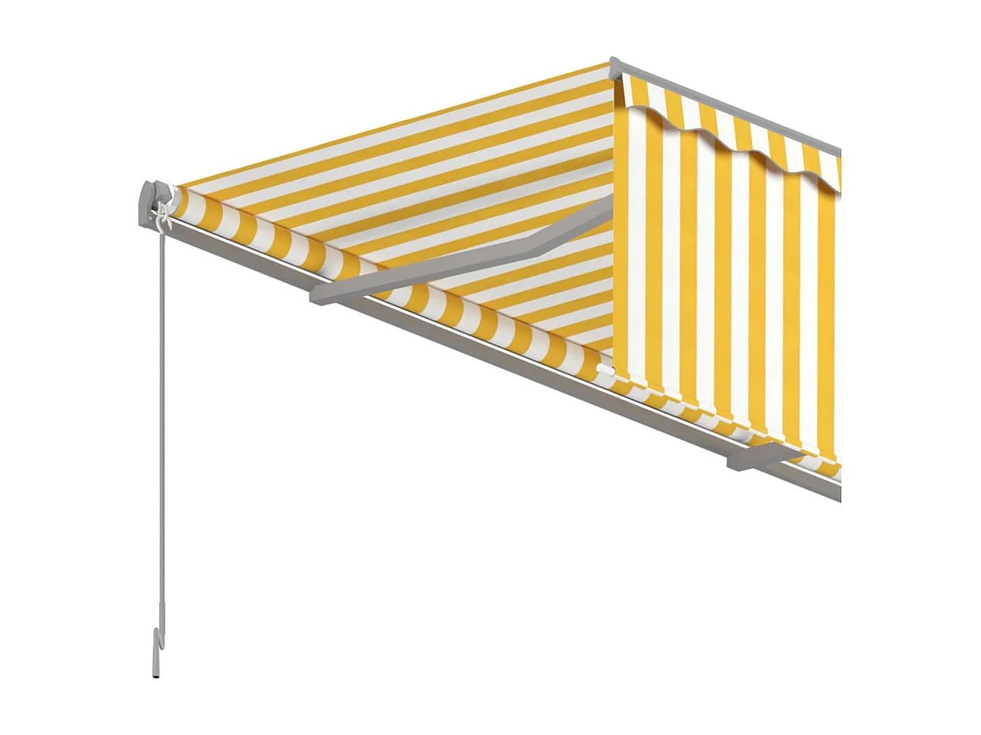 Tenda Retrattile Automatica con Parasole 5x3m Gialla Bianca