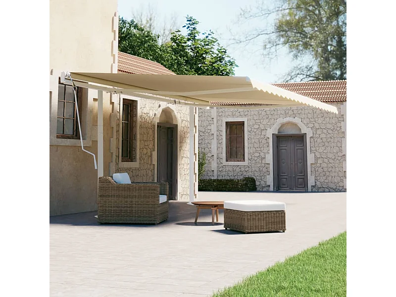 Jeu de poteaux d'auvent blanc 600x245 cm fer