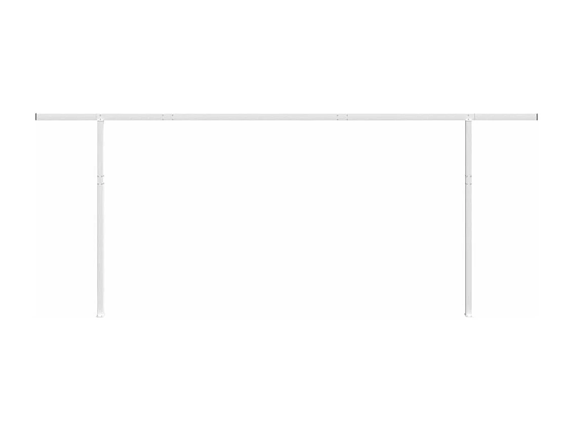 Set Pali per Tenda da Sole Bianco 600x245 cm Ferro