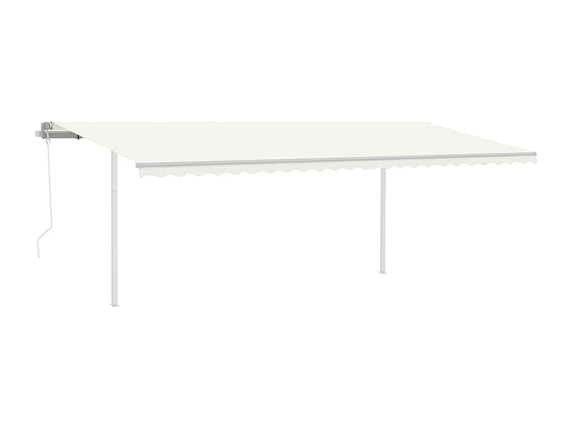 Tenda da Sole Automatica con Sensore Vento e LED 6x3 m Crema