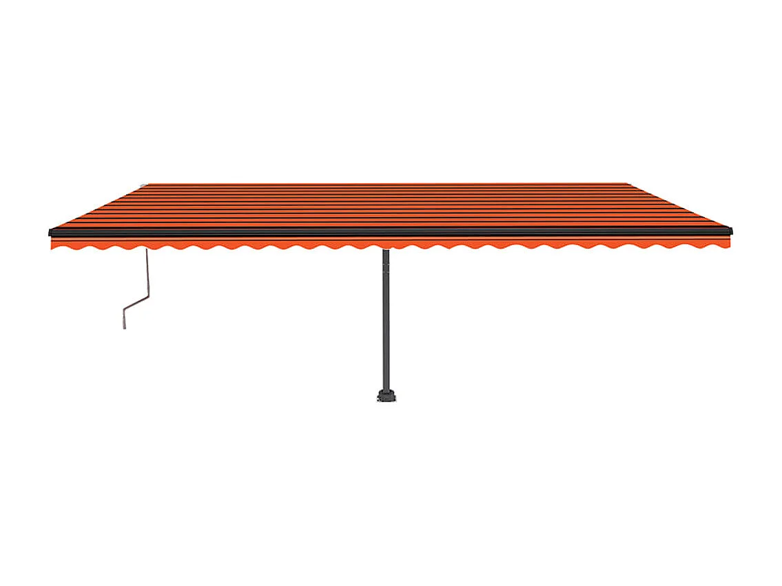 Auvent automatique sur pied 600x350 cm Orange/marron