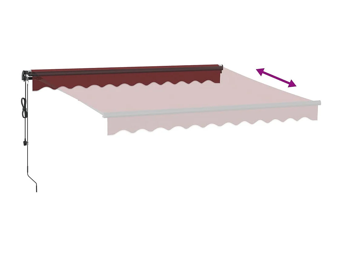 Tenda da Sole Retrattile Automatica Bordò 300x250 cm