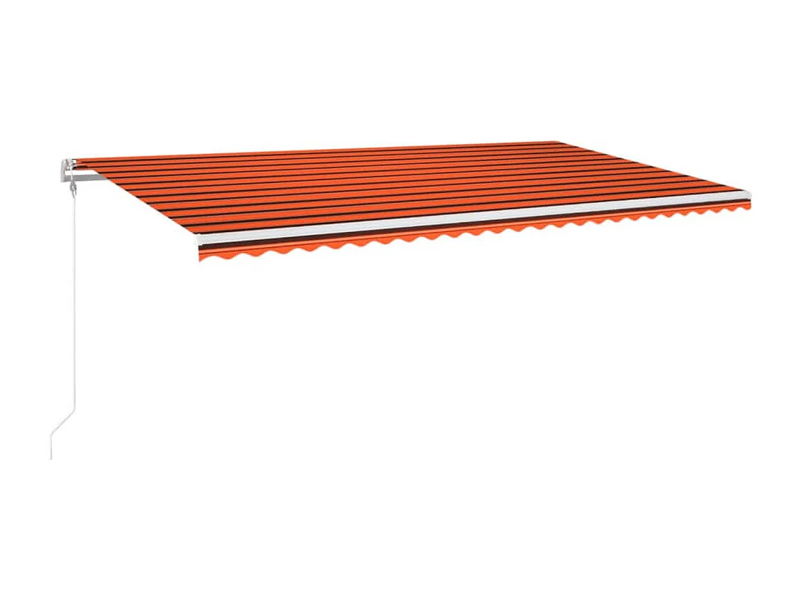 Auvent automatique capteur de vent LED 600x350 cm Orange marron