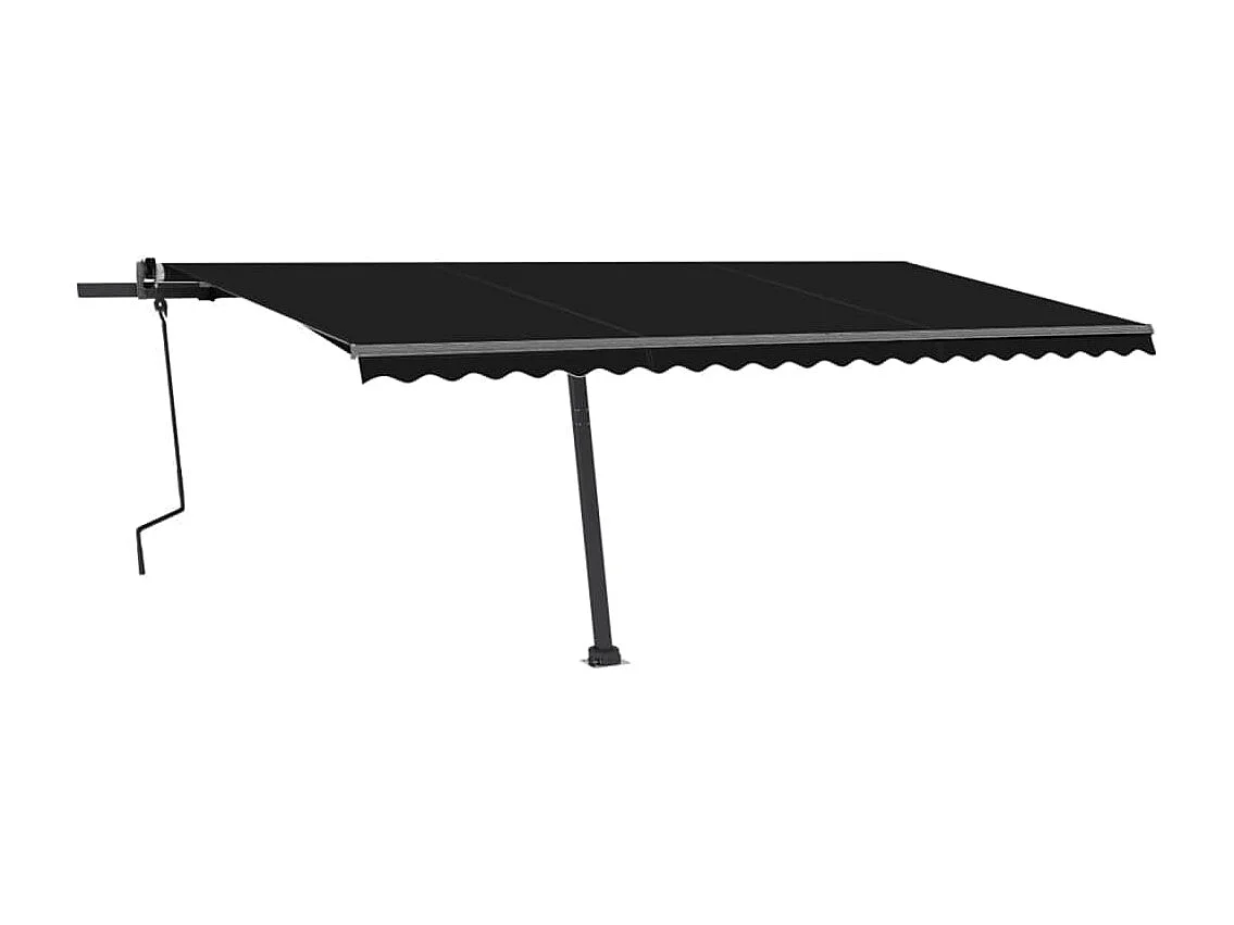 Auvent manuel rétractable sur pied 500x350 cm Anthracite