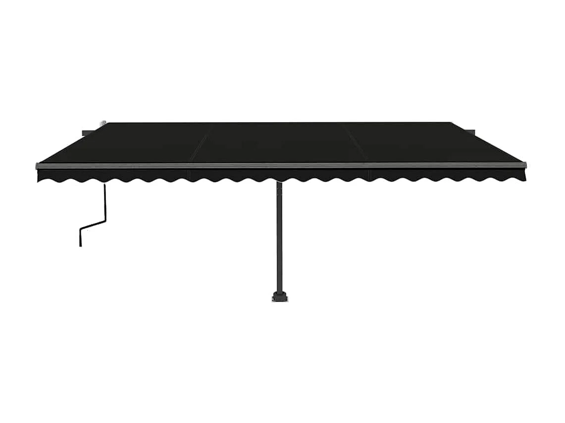 Auvent manuel rétractable sur pied 500x350 cm Anthracite