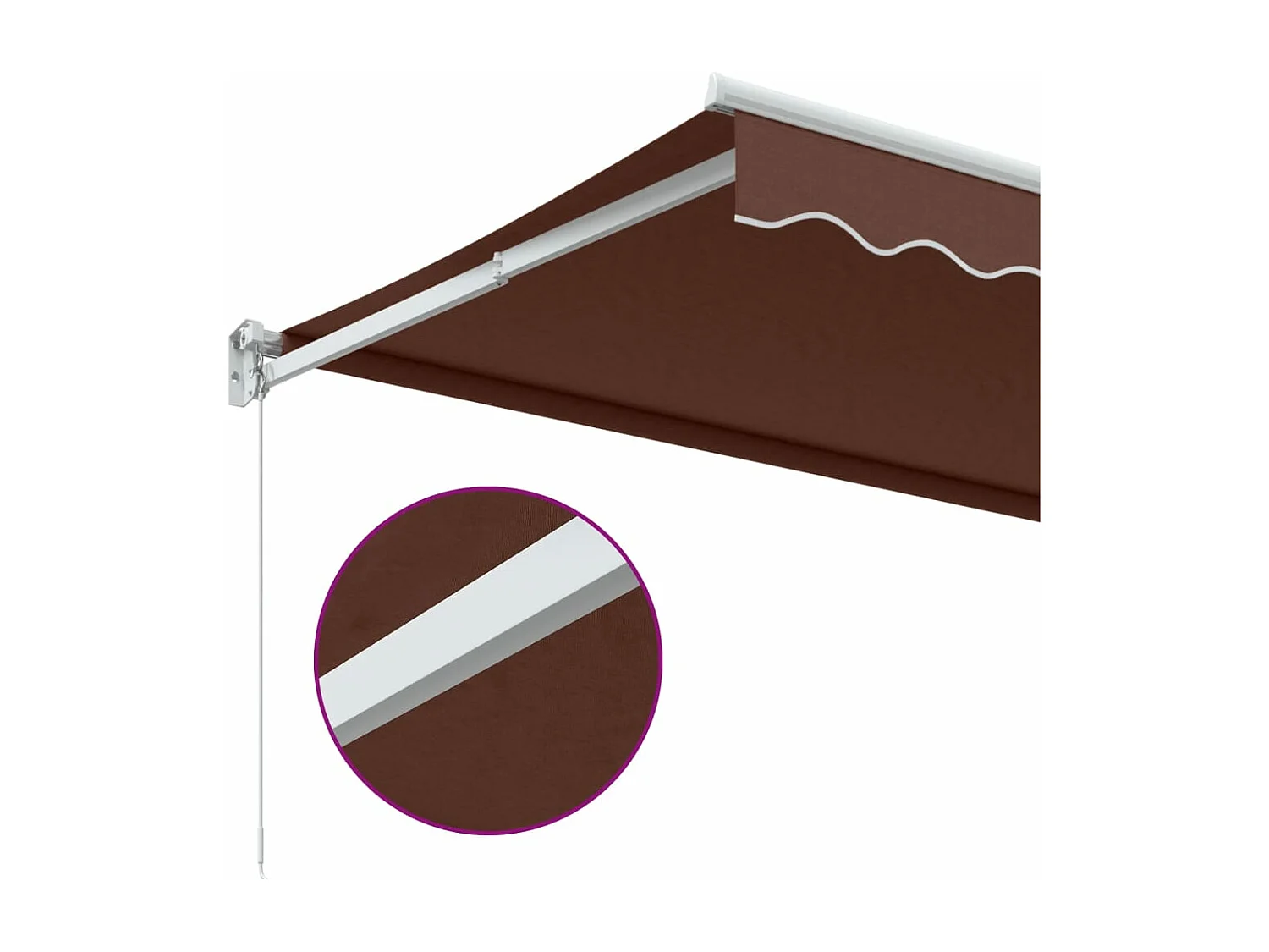Auvent manuel rétractable marron 350x250 cm