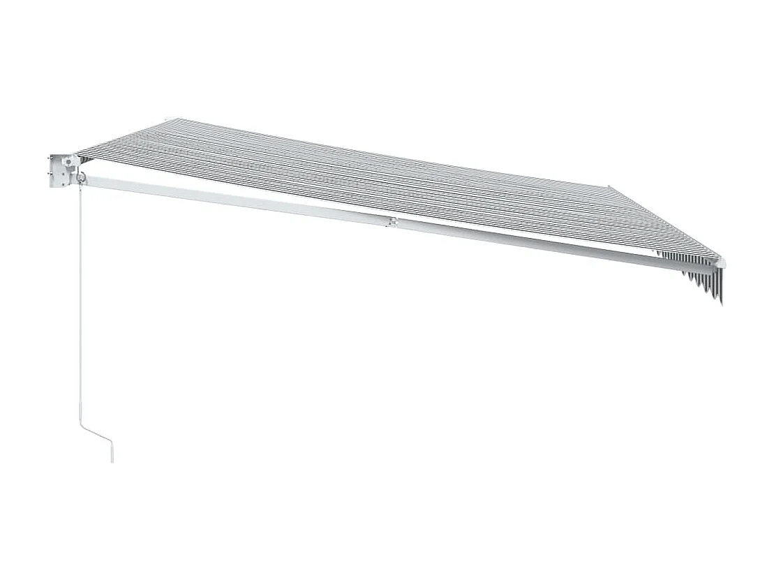 Tenda Retrattile Antracite e Bianca 4,5x3 m Tessuto e Alluminio