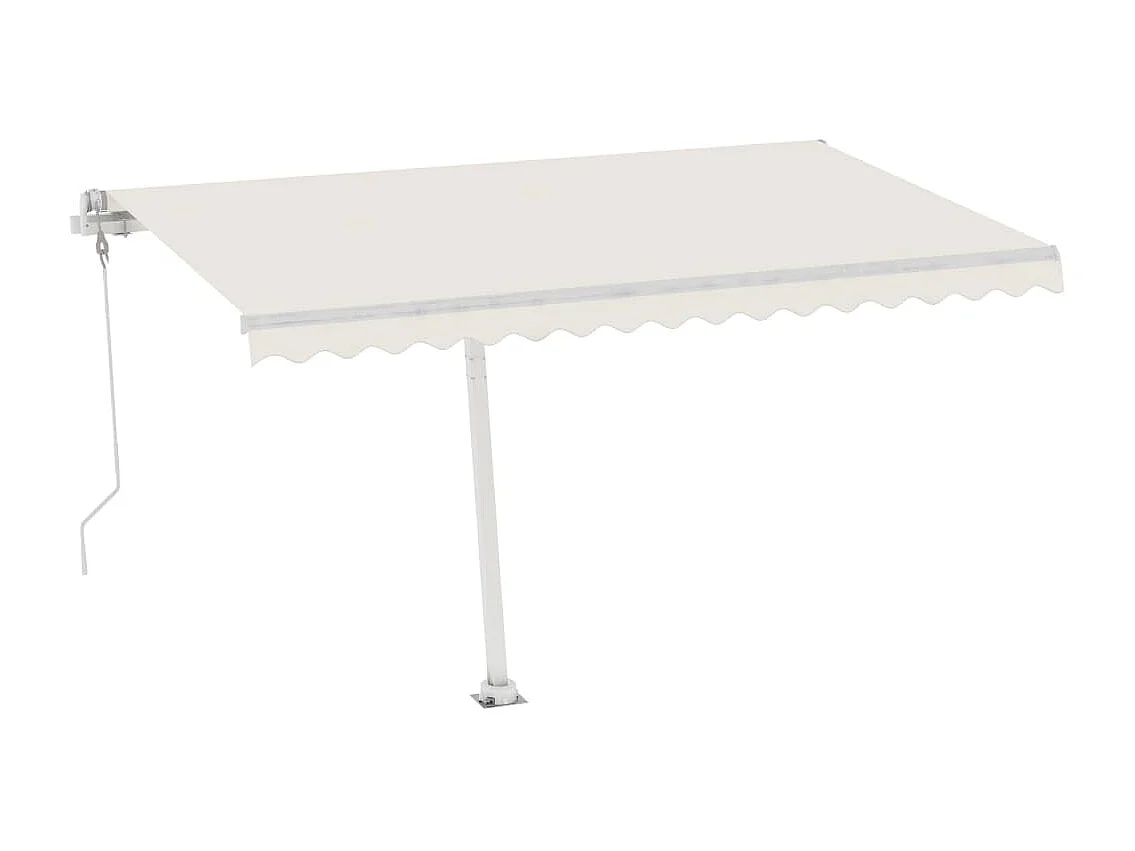 Auvent automatique sur pied 450x350 cm Crème