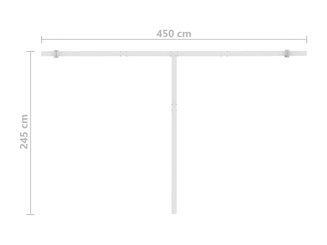 Auvent automatique sur pied 450x350 cm Crème