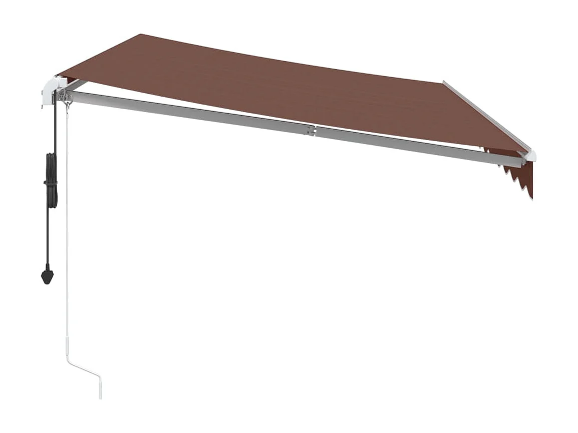Auvent rétractable automatique marron 350x250 cm