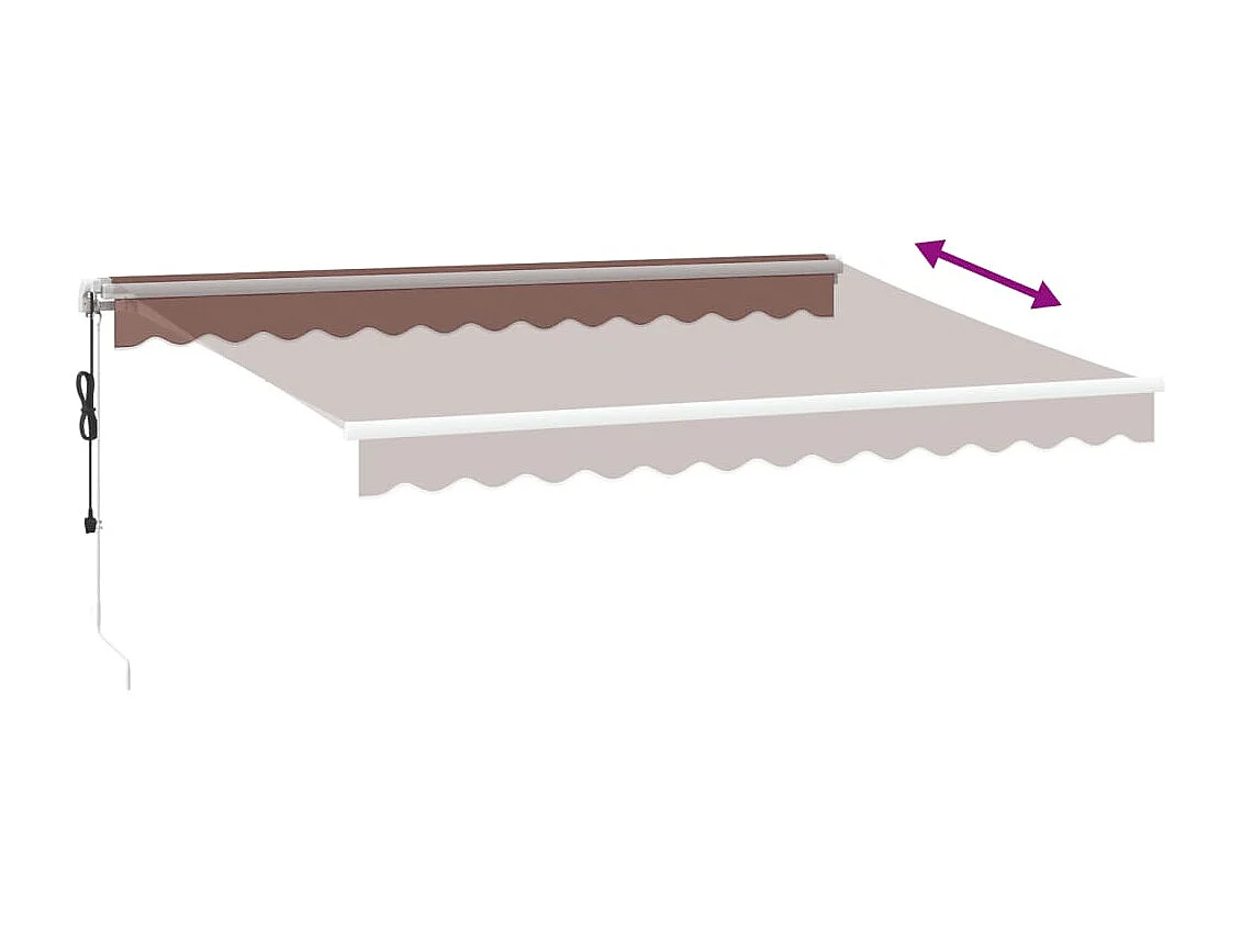 Auvent rétractable automatique marron 350x250 cm