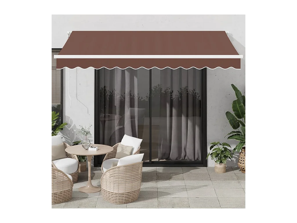 Auvent rétractable automatique marron 350x250 cm