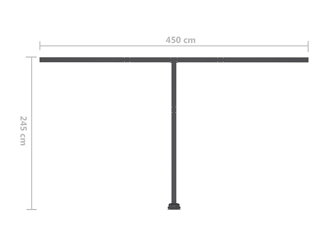 Auvent manuel rétractable sur pied 450x350 cm Orange et marron