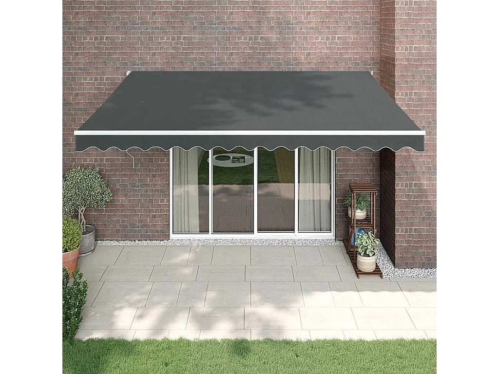 Auvent rétractable automatique anthracite 4x3 m