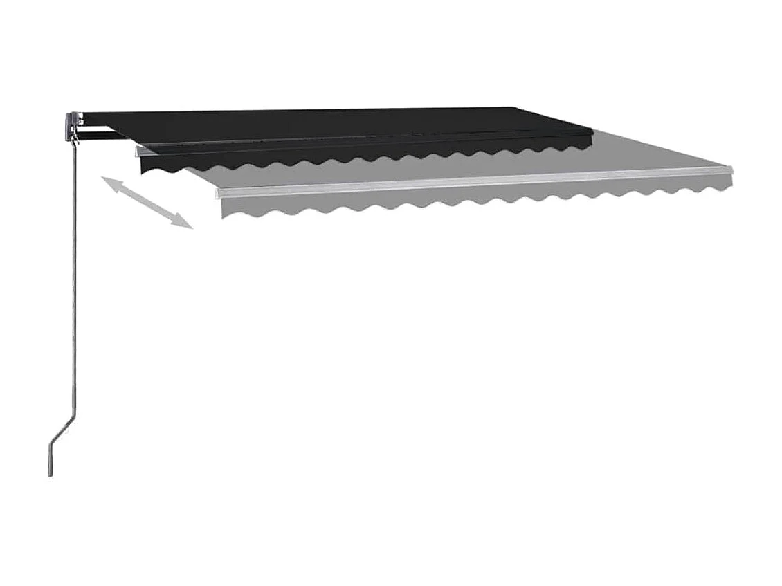 Tenda Automatica con Sensore Vento e LED 450x300 cm Antracite