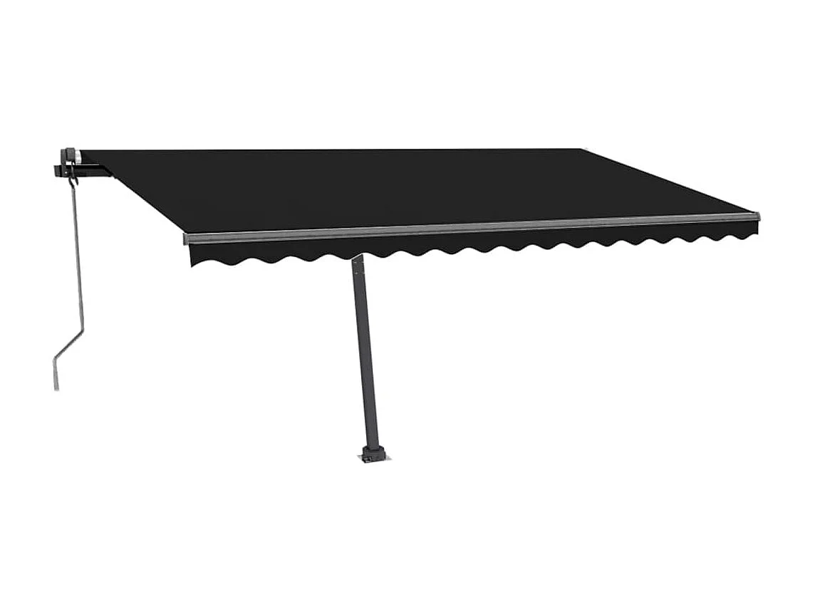 Auvent automatique et capteur de vent/LED 450x300 cm Anthracite