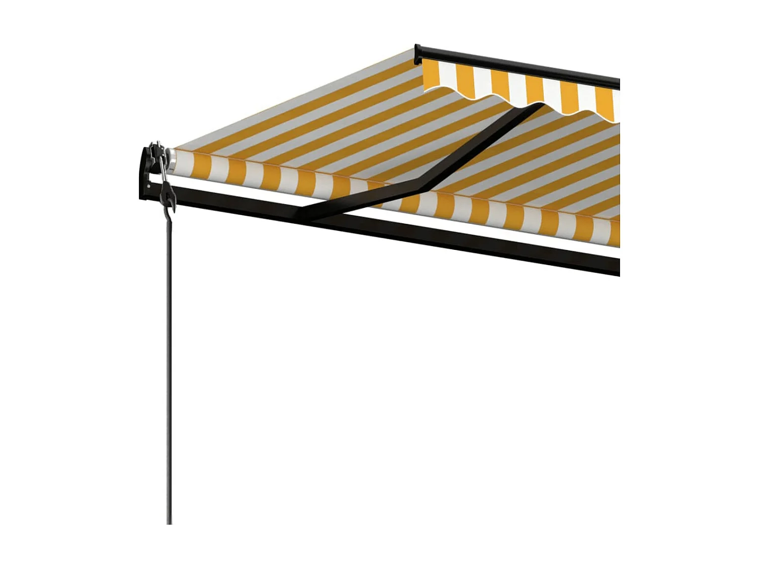 Auvent rétractable automatique 500x300 cm Jaune et blanc