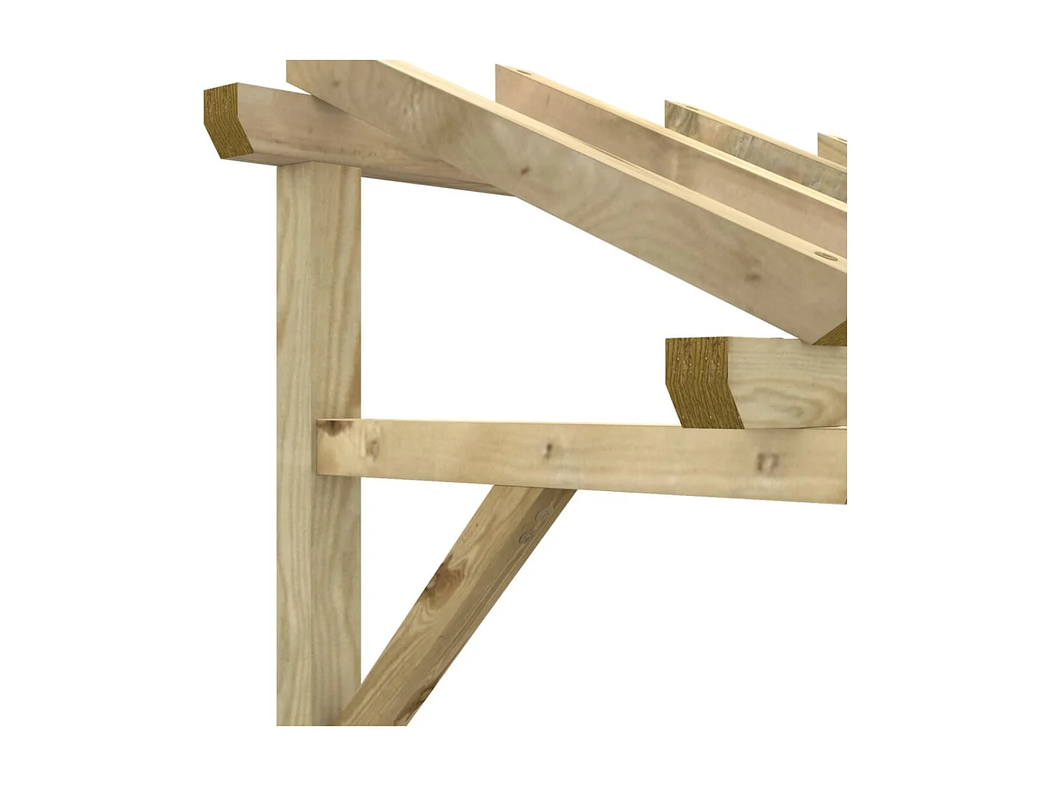 Tettoia per Porta d'Ingresso 150x100x100 cm in Legno di Pino