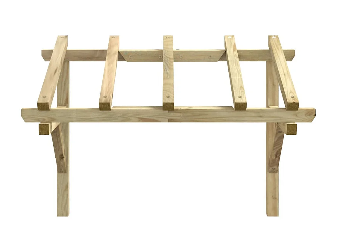 Auvent de porte 150x100x100 cm Bois de pin solide
