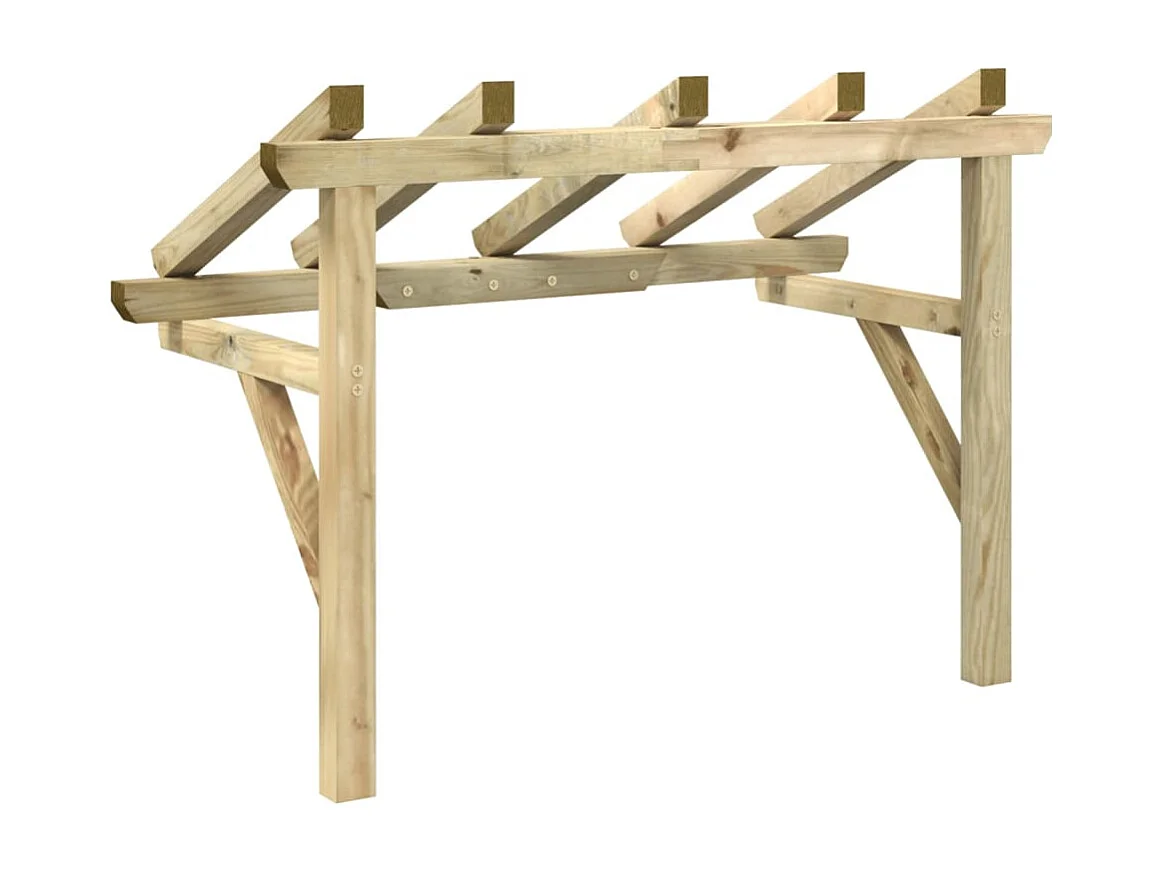 Auvent de porte 150x100x100 cm Bois de pin solide