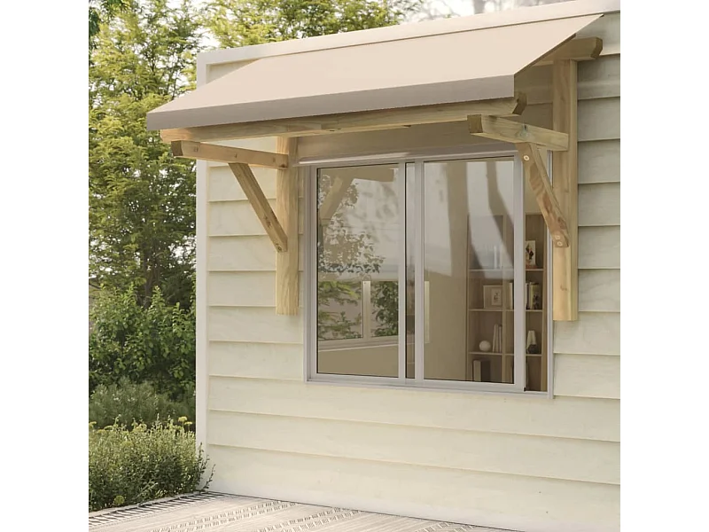Auvent de porte 150x100x100 cm Bois de pin solide