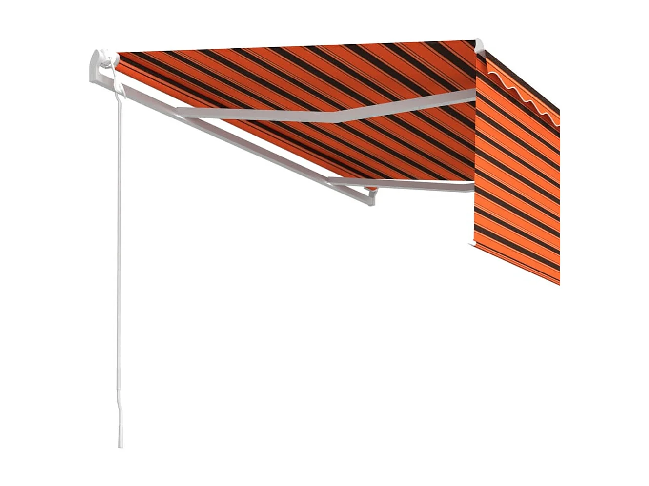 Toldo retrátil automático com estore 4,5x3 m laranja/castanho