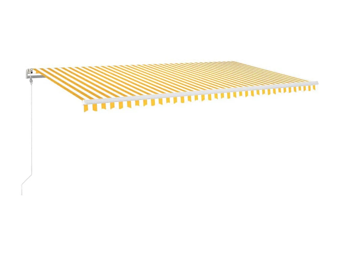 Tenda Automatica con Sensore Vento LED 600x300 cm Gialla Bianca