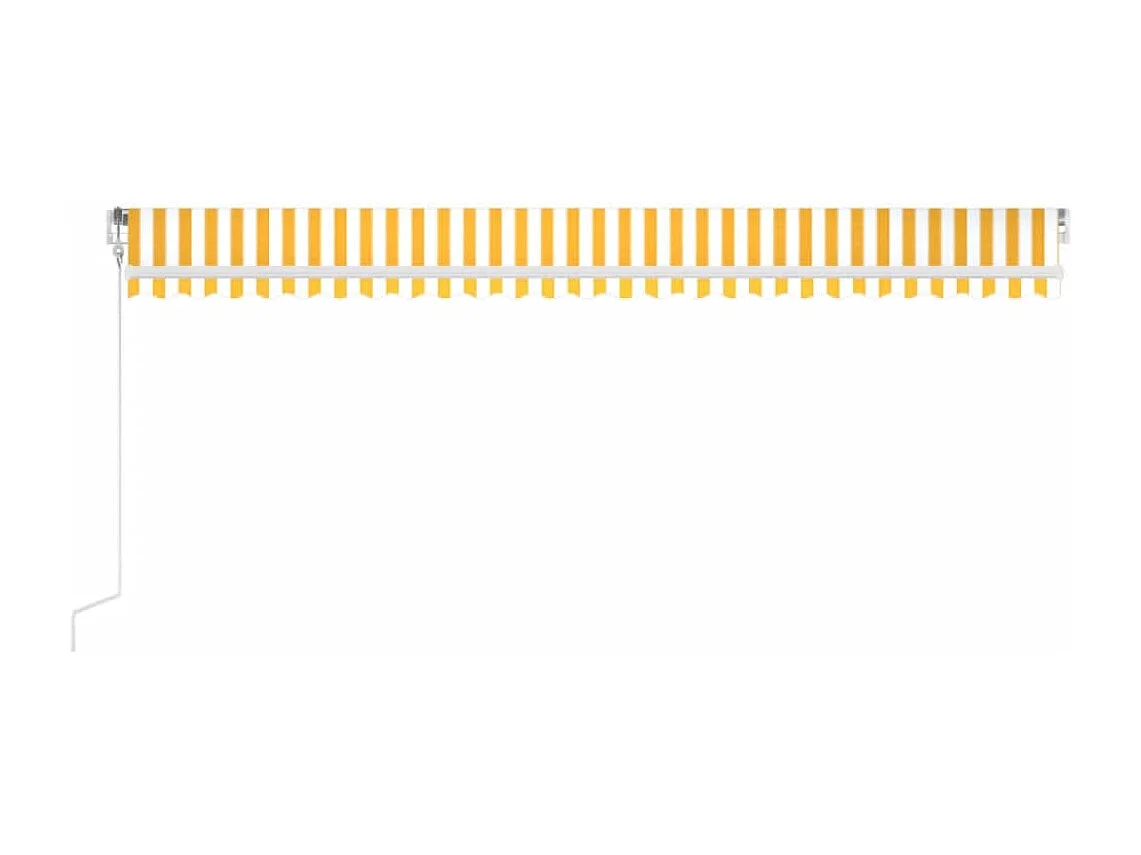 Auvent automatique capteur de vent/LED 600x300cm Jaune et blanc