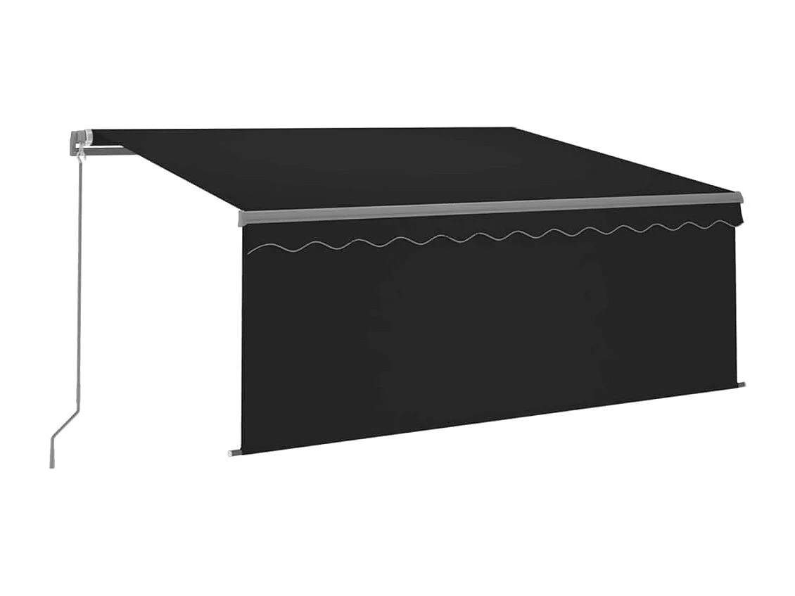 Tenda da Sole Retrattile Manuale con LED 3,5x2,5 m Antracite