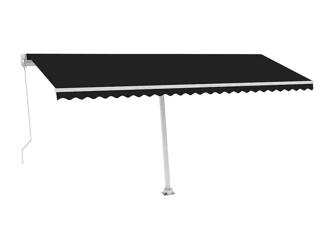 Tenda da Sole Retrattile Manuale con LED 500x300 cm Antracite