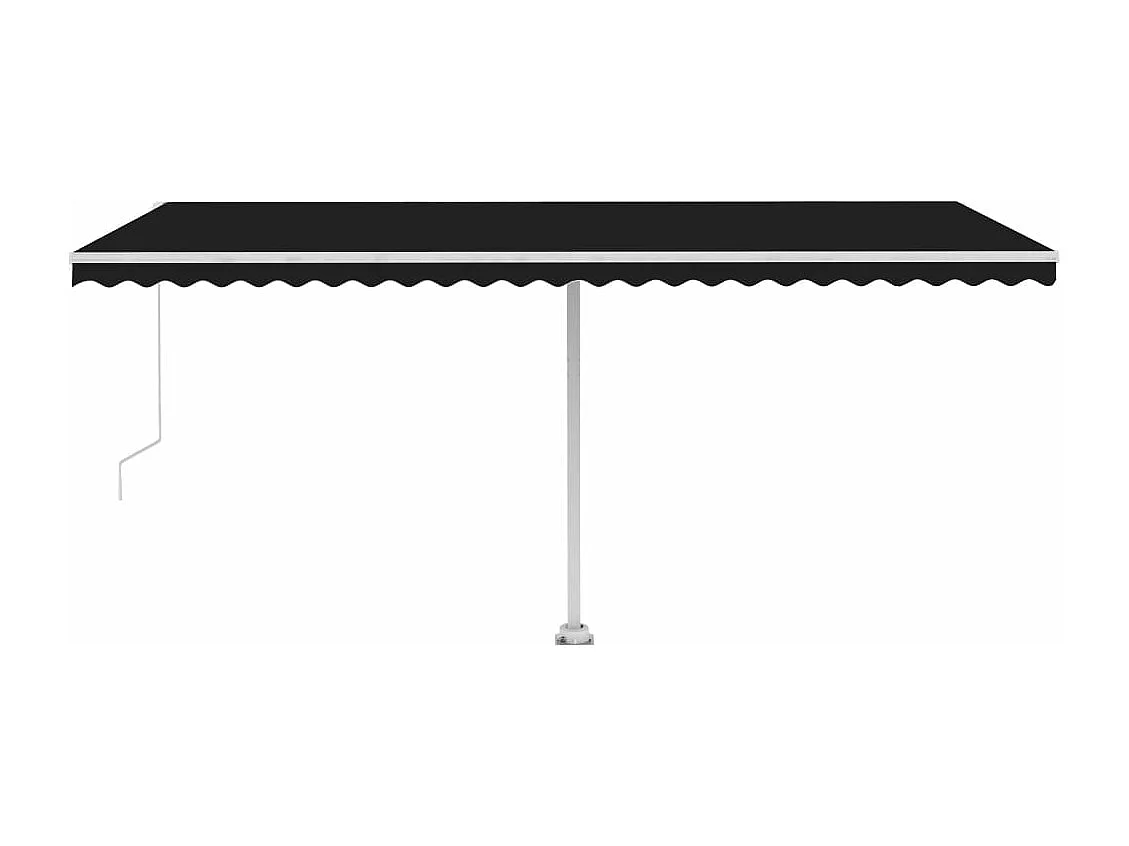 Tenda da Sole Retrattile Manuale con LED 500x300 cm Antracite