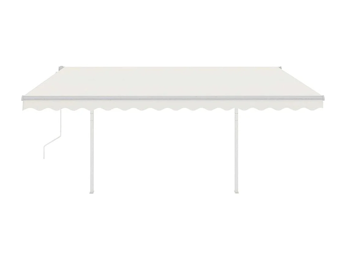Tenda da Sole Retrattile Automatica con Pali 4x3 m Crema