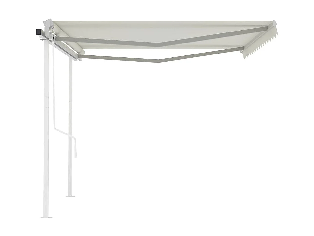 Tenda da Sole Retrattile Automatica con Pali 4x3 m Crema