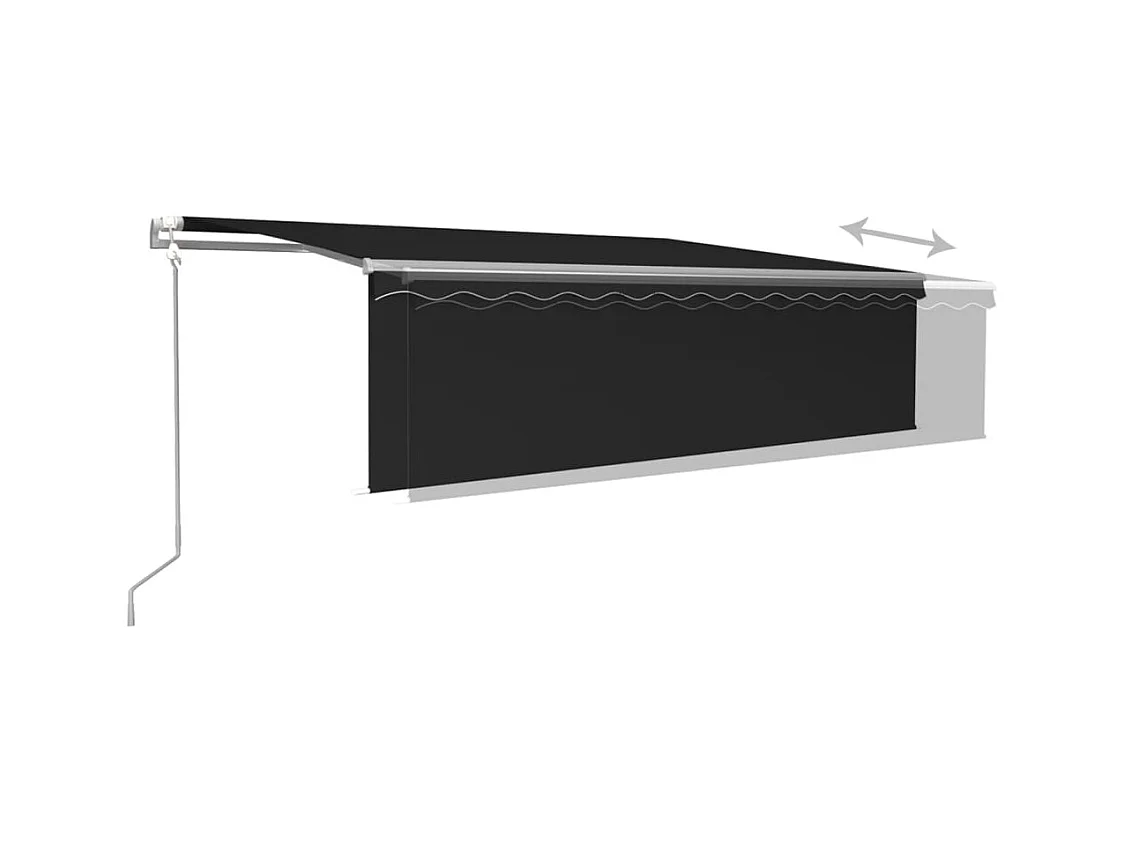 Tenda Automatica con Parasole Sensore Vento e LED 5x3 Antracite