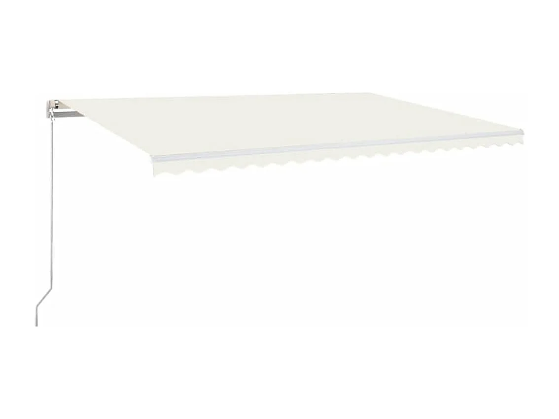 Toldo retráctil manual color crema 500x300 cm