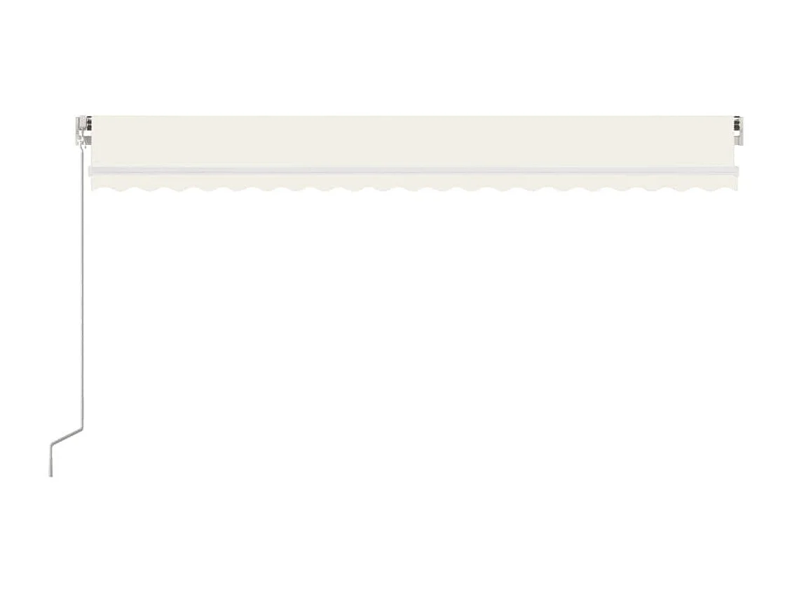 Toldo retráctil manual color crema 500x300 cm