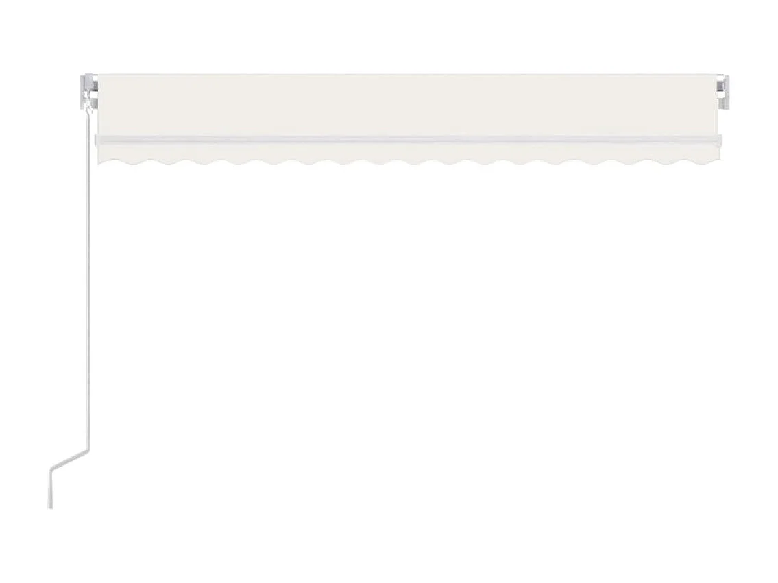 Auvent manuel rétractable avec LED 450x300 cm Crème