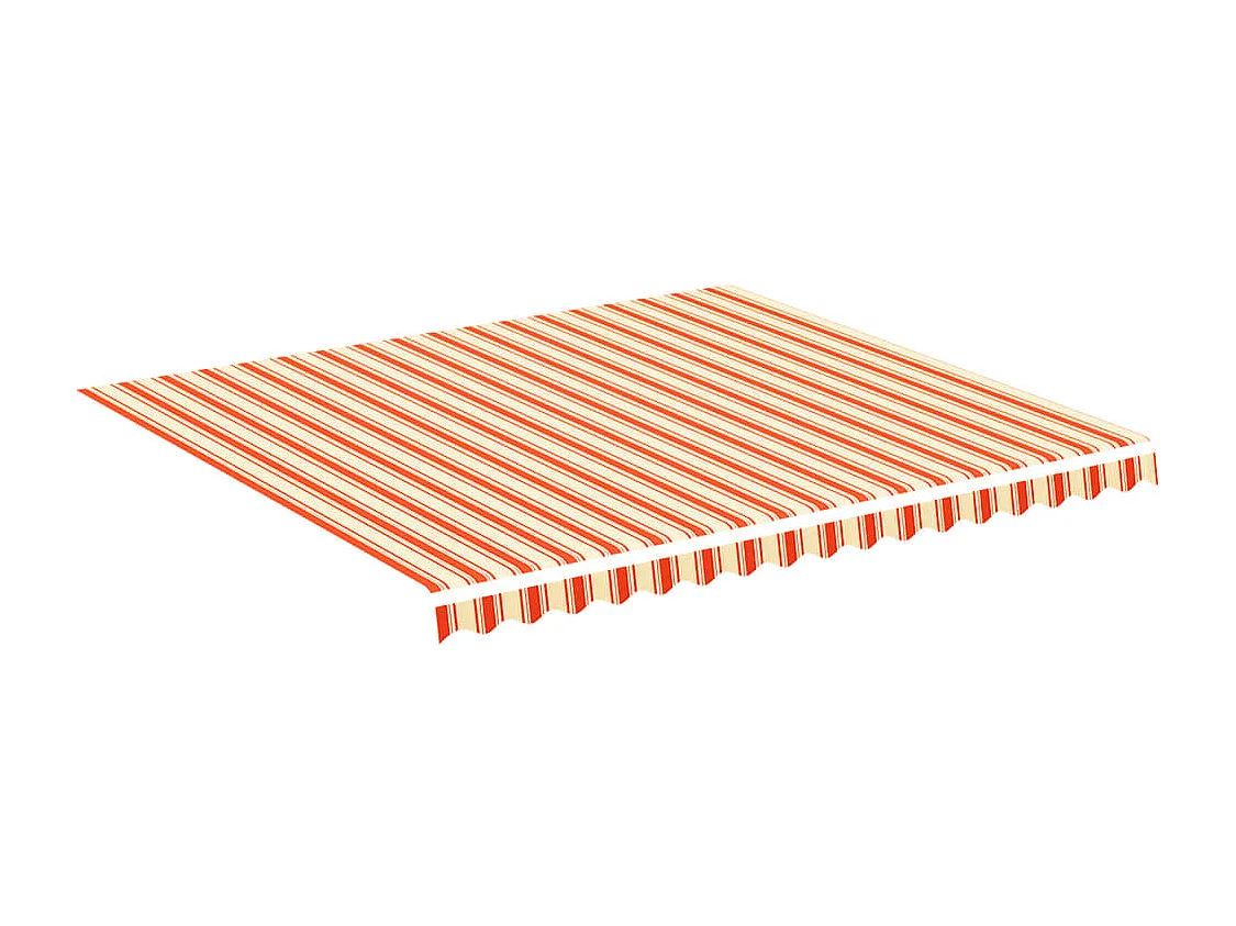 Tissu de remplacement pour auvent Jaune et orange 4x3,5 m