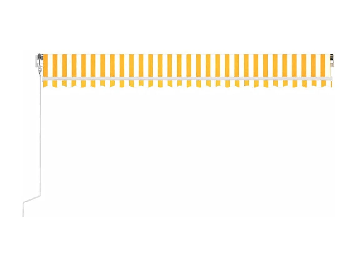 Auvent automatique capteur de vent/LED 500x300cm Jaune et blanc
