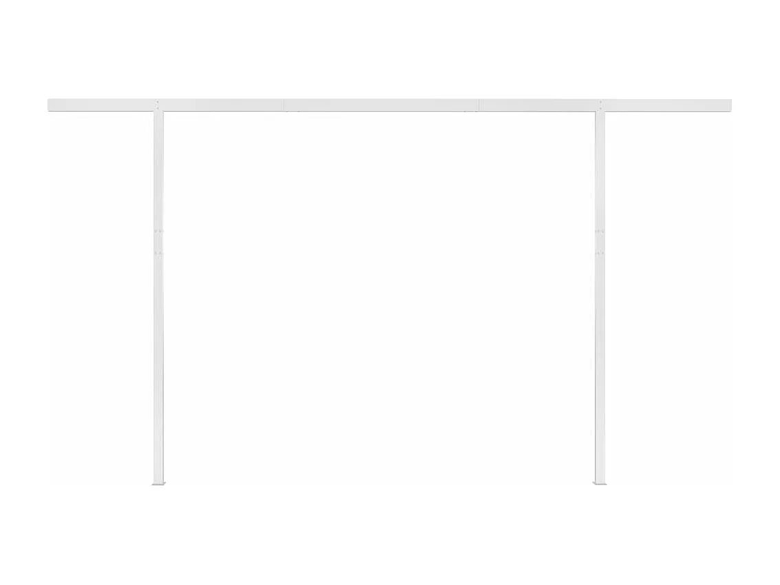 Tenda da Sole Retrattile Manuale LED 4x3 m Arancione Marrone