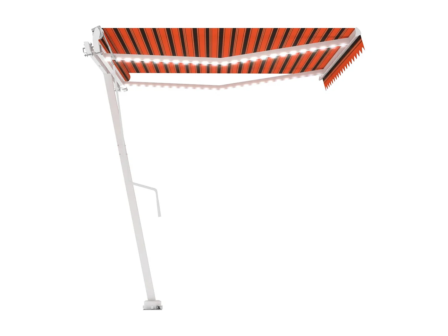 Tenda Automatica Sensore Vento e LED 400x350 cm Arancio Marrone