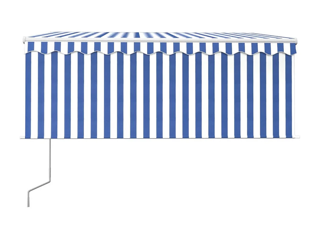 Auvent automatique store capteur de vent LED Bleu/blanc