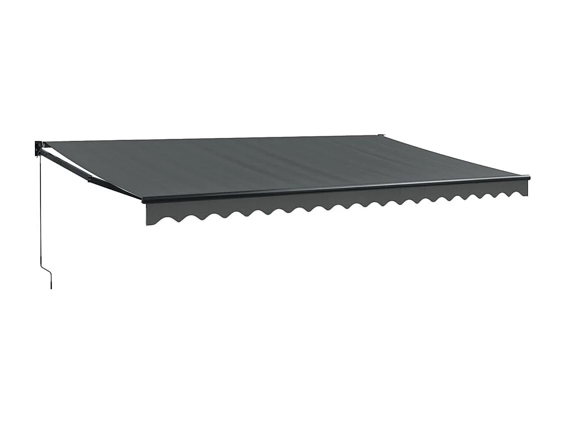 Markise Einziehbar Anthrazit 5x3 m Stoff und Aluminium