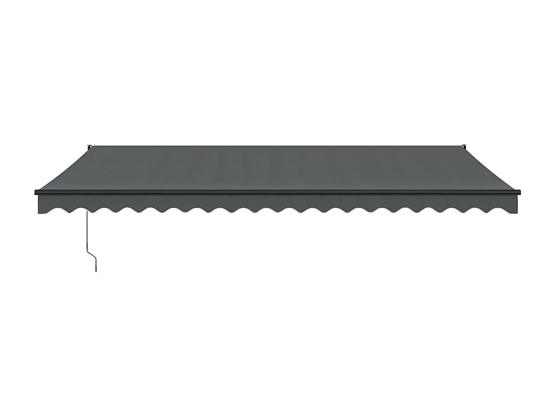 Markise Einziehbar Anthrazit 5x3 m Stoff und Aluminium