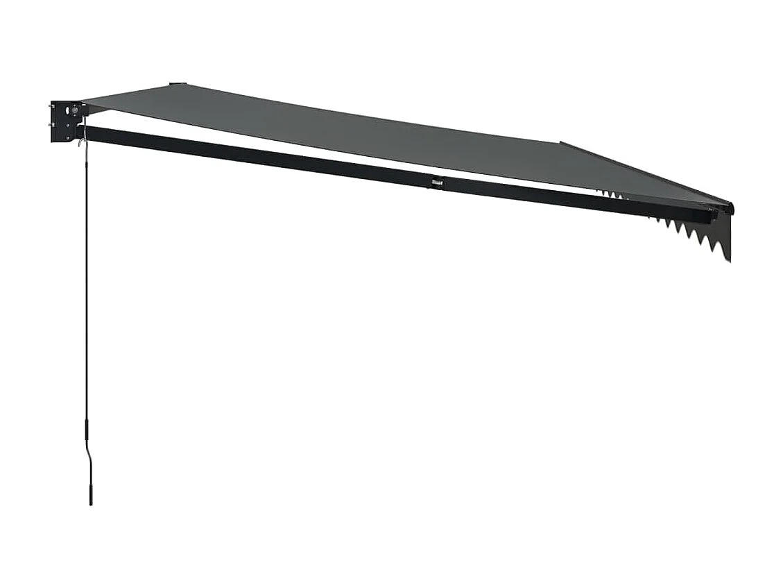 Markise Einziehbar Anthrazit 5x3 m Stoff und Aluminium