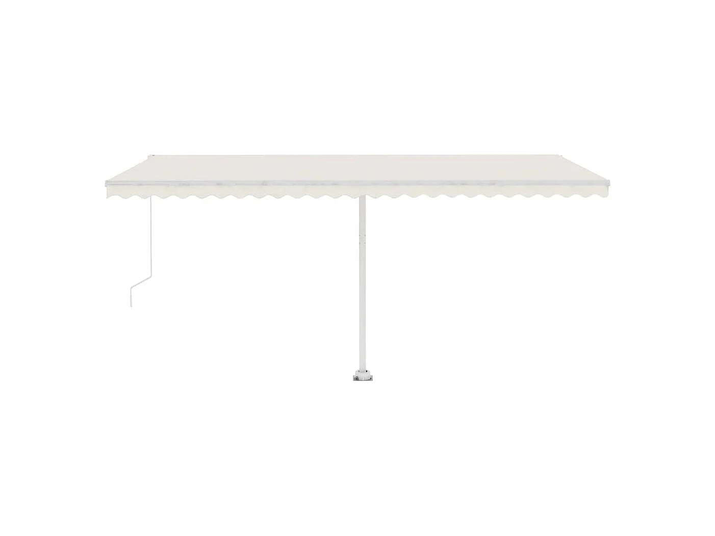 Markise Manuell Einziehbar mit LED 500x300 cm Creme