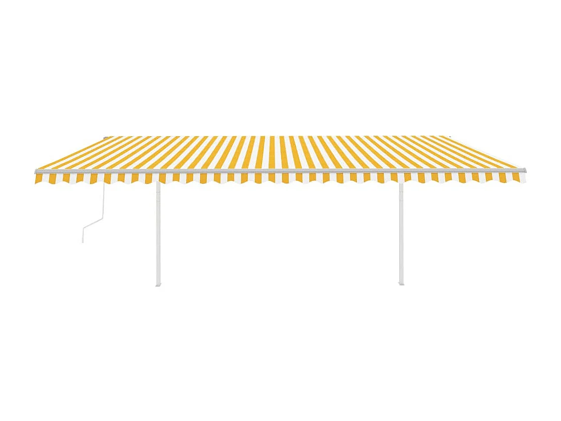 Tenda Automatica con Sensore Vento e LED 6x3 m Gialla Bianca